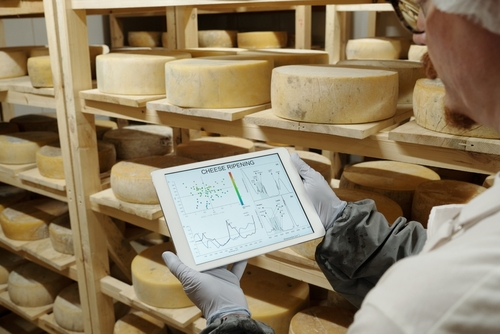 Analisi con tablet formaggio shutterstock 2575453513