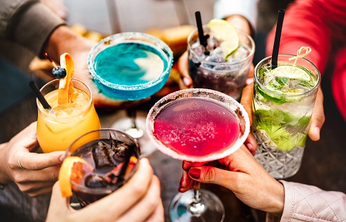 colorful cocktails